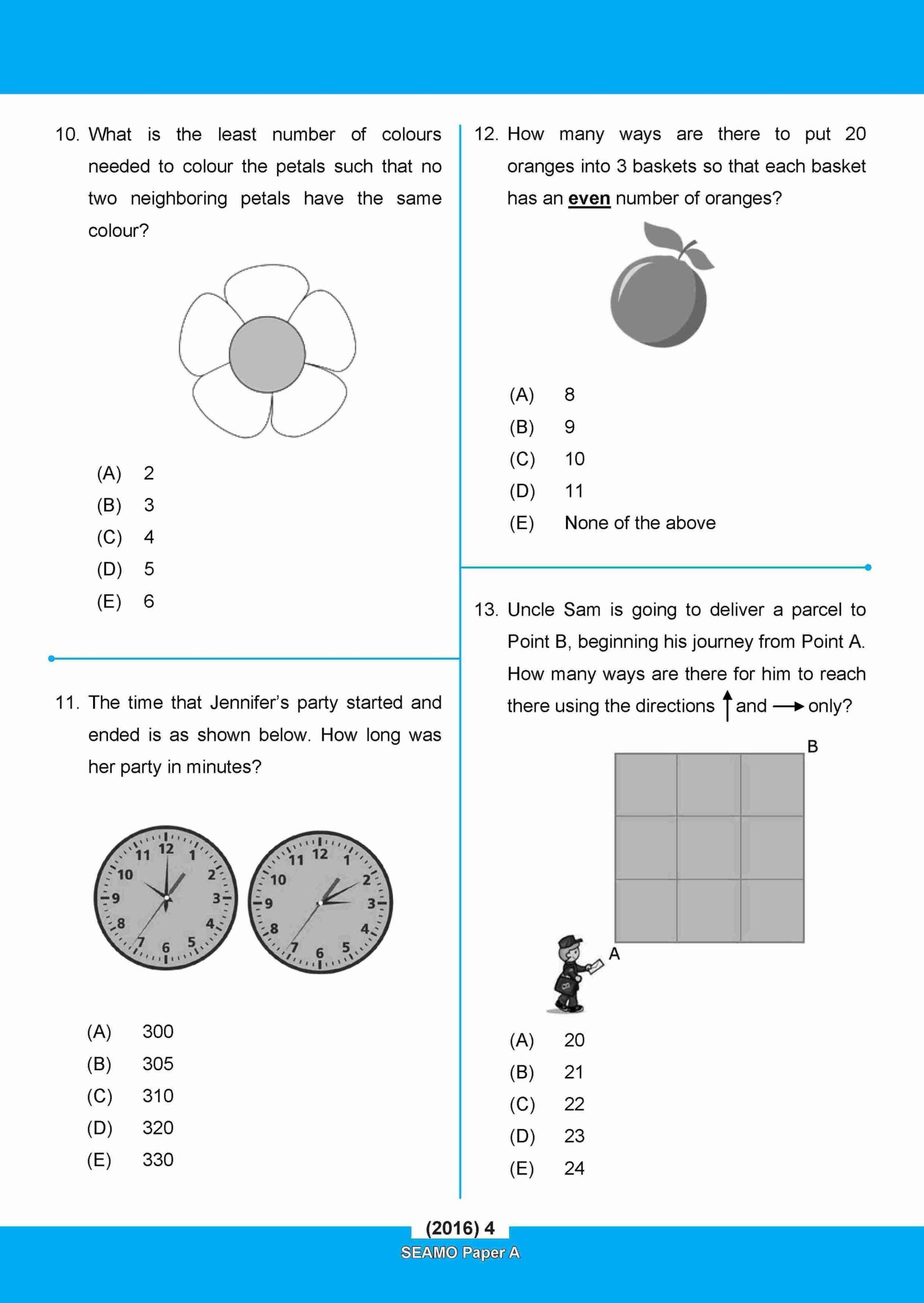 SEAMO Math Olympiad International Competition Preparation Paper A (SEAMO 2016-2025 + SEAMO X 2019-2026) Primary 1&2