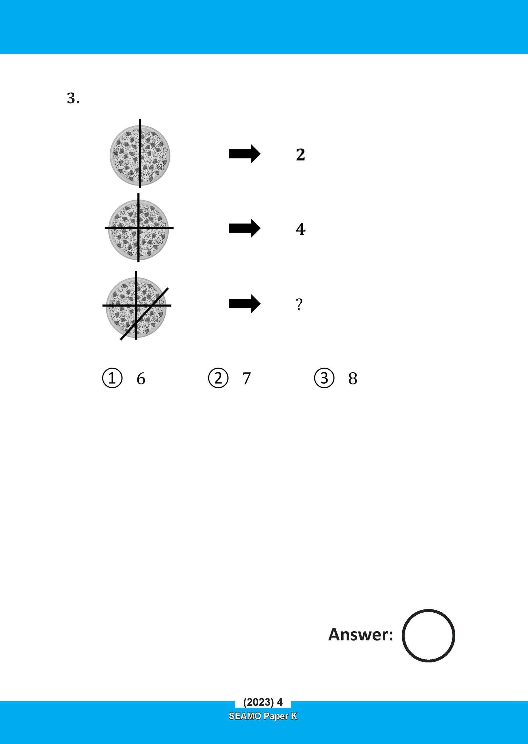 MATH OLYMPIAD INTERNATIONAL COMPETITION PREPARATION PAPER K (SEAMO 2023-2025 + SEAMO X 2024-2026) KINDERGARTEN 1&2