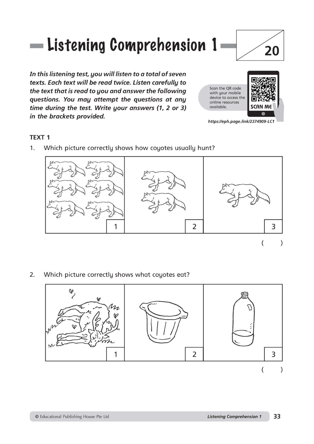 Primary 6 English Oral Booster & Listening Comprehension QR