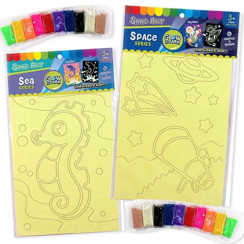 KS ART N CRAFT GITD SAND ART KIT SEA