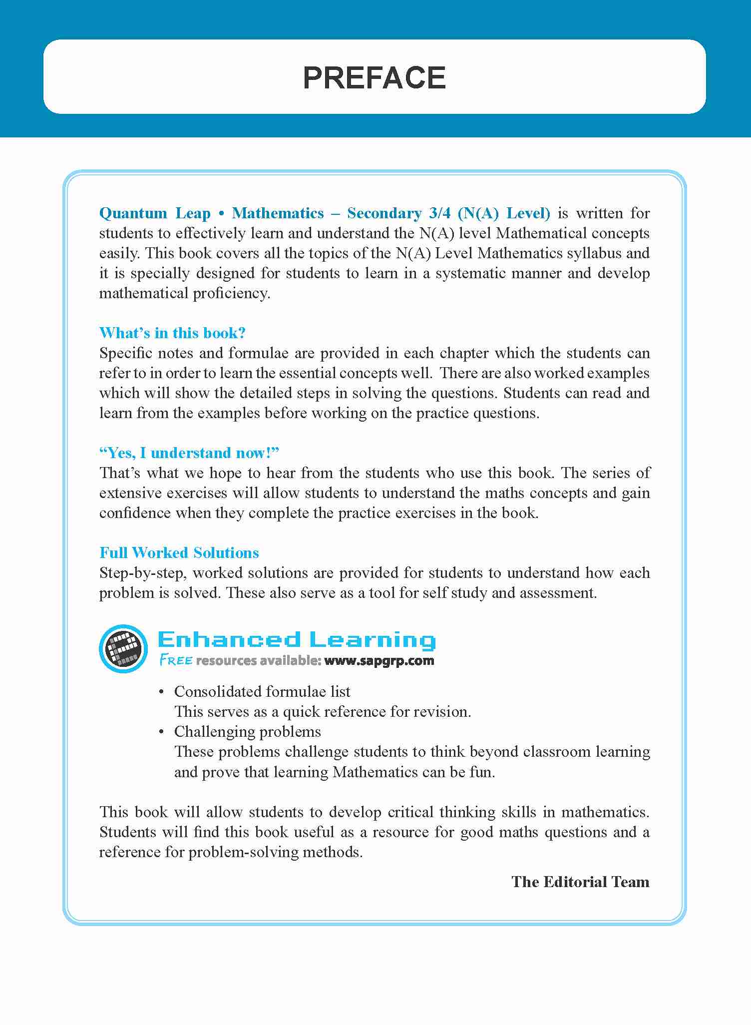 Secondary 3/4 Quantum Leap N(A)-Level Mathematics -2nd Edition