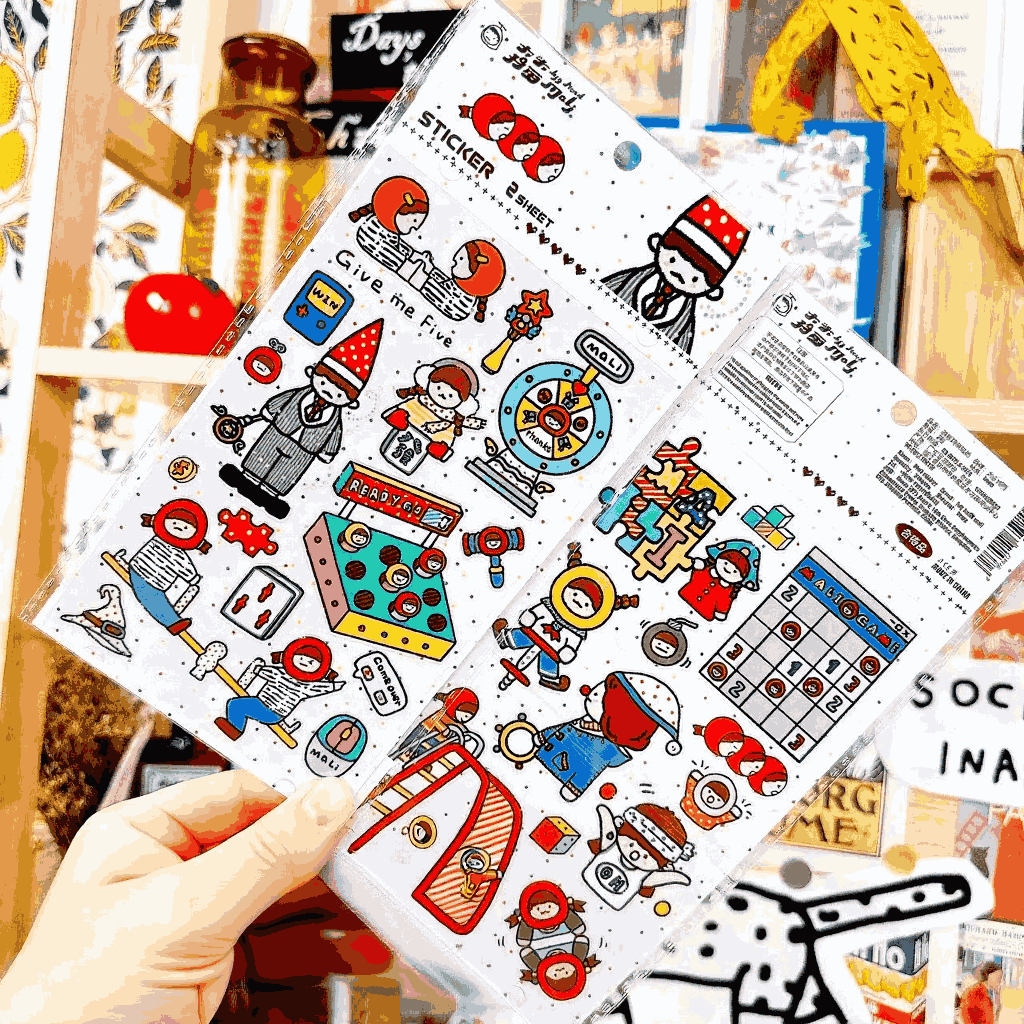 Pvc Sticker 2'S Set - Games