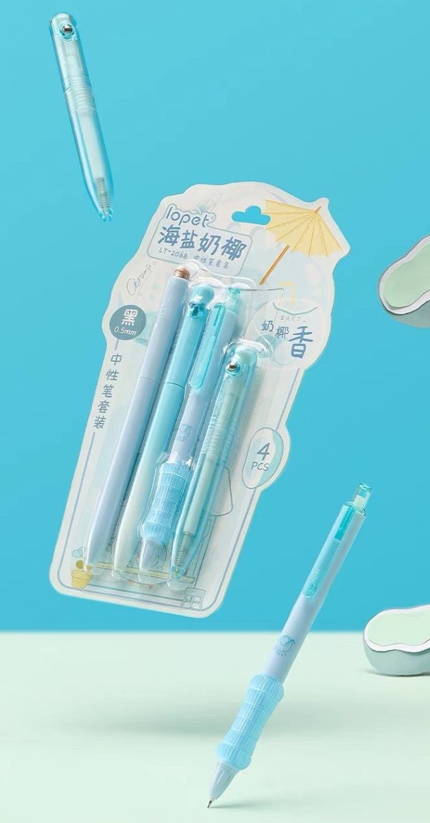 4Pcs 0.5Mm Black Ink Writing Set – Coconut Milk