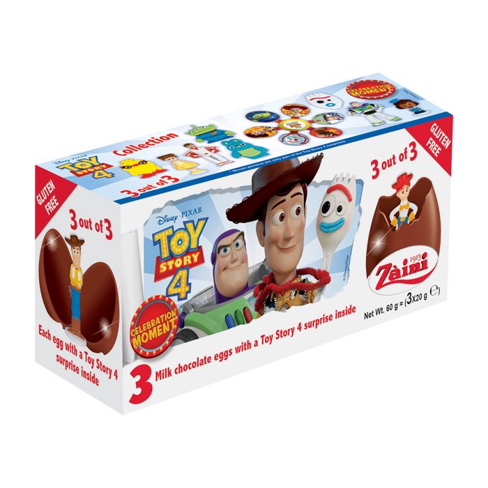 Zaini Toy Story4/cocomelon Choc Eggs 60g