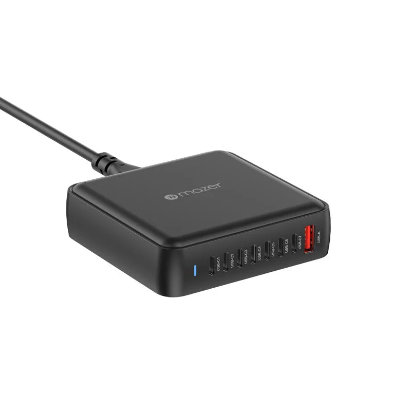 Mazer M-D170W-V5-BK PD170W 8Ports (7C1A) Desktop Charger with 1.5M Power Cable (Black)