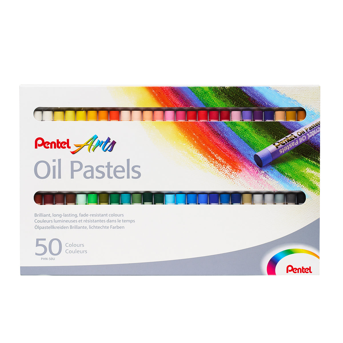 PENTEL Arts Oil Pastels - 50 Colours