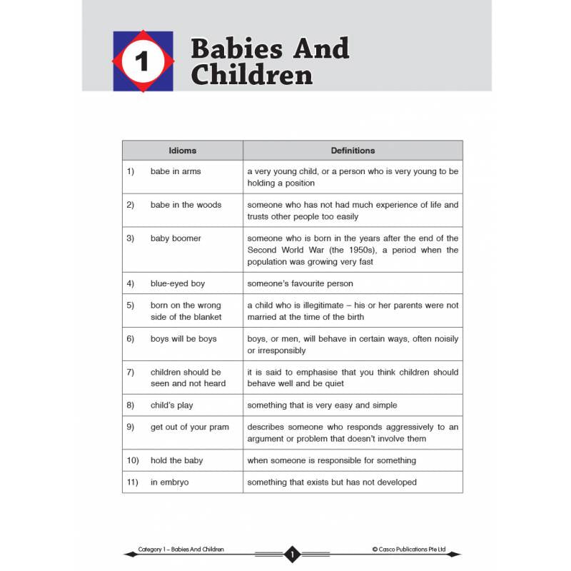 Primary 6 Eng Idioms For Creative Writing