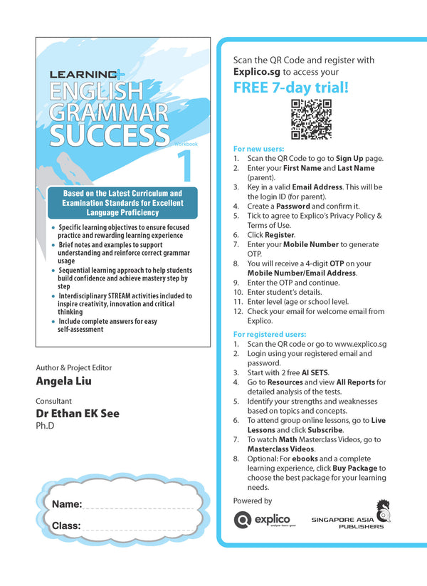 Learning+ English Grammar Success Workbook 1