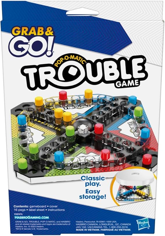 HASBRO TROUBLE GRAB AND GO