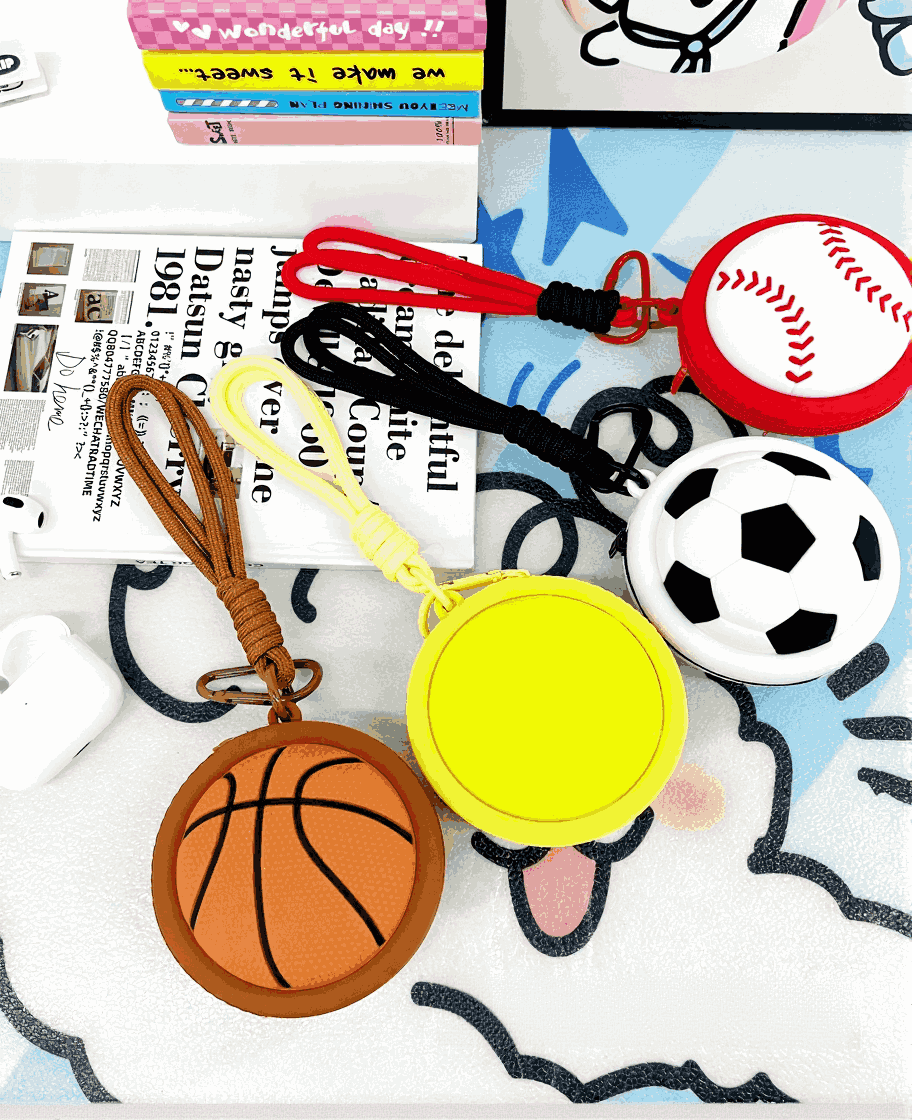 Soft Coin Zip Pouch Bag Charm — Ball Series