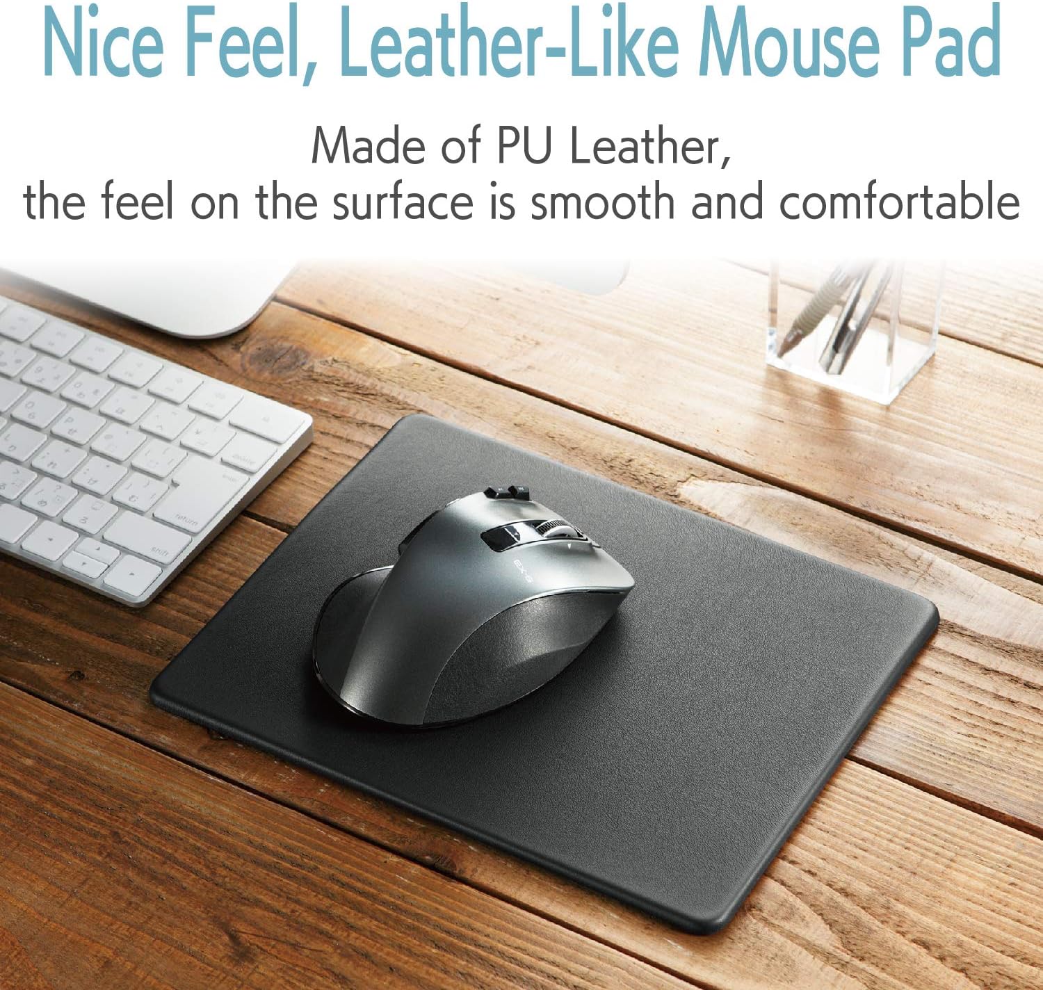 Elecom XL Soft Leather Mouse Pad Black