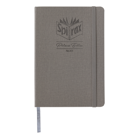 Spirax Platinum A5 Linen-Look Journal Storm Grey (160 Pages)