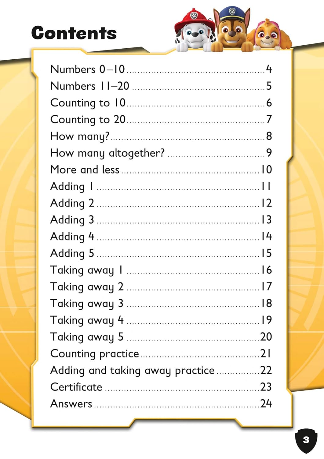 PAW Patrol First Counting Activity Book (Paperback)
