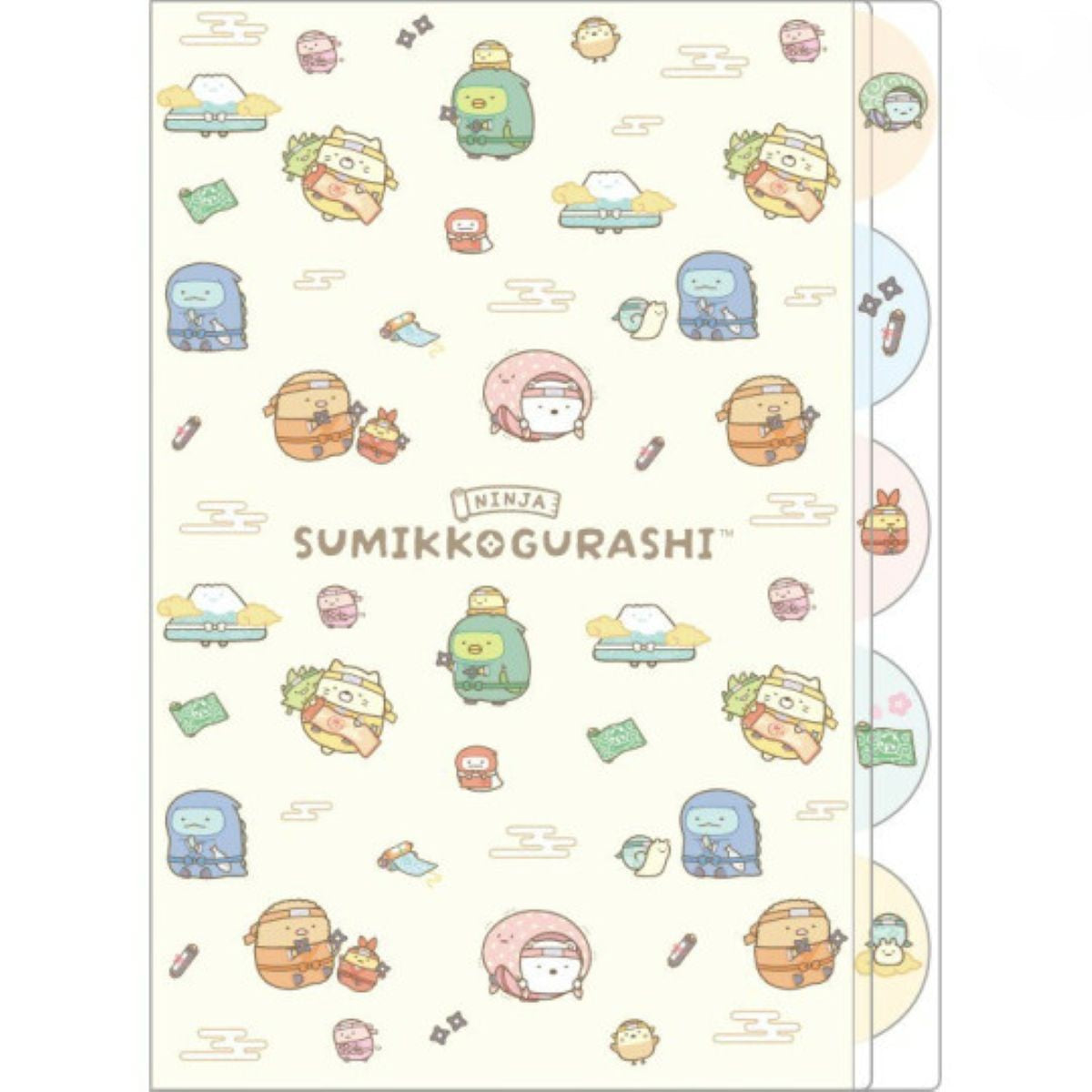 Sumikko Gurashi Ninja Training Light Yellow A4 Index Folder FA18304