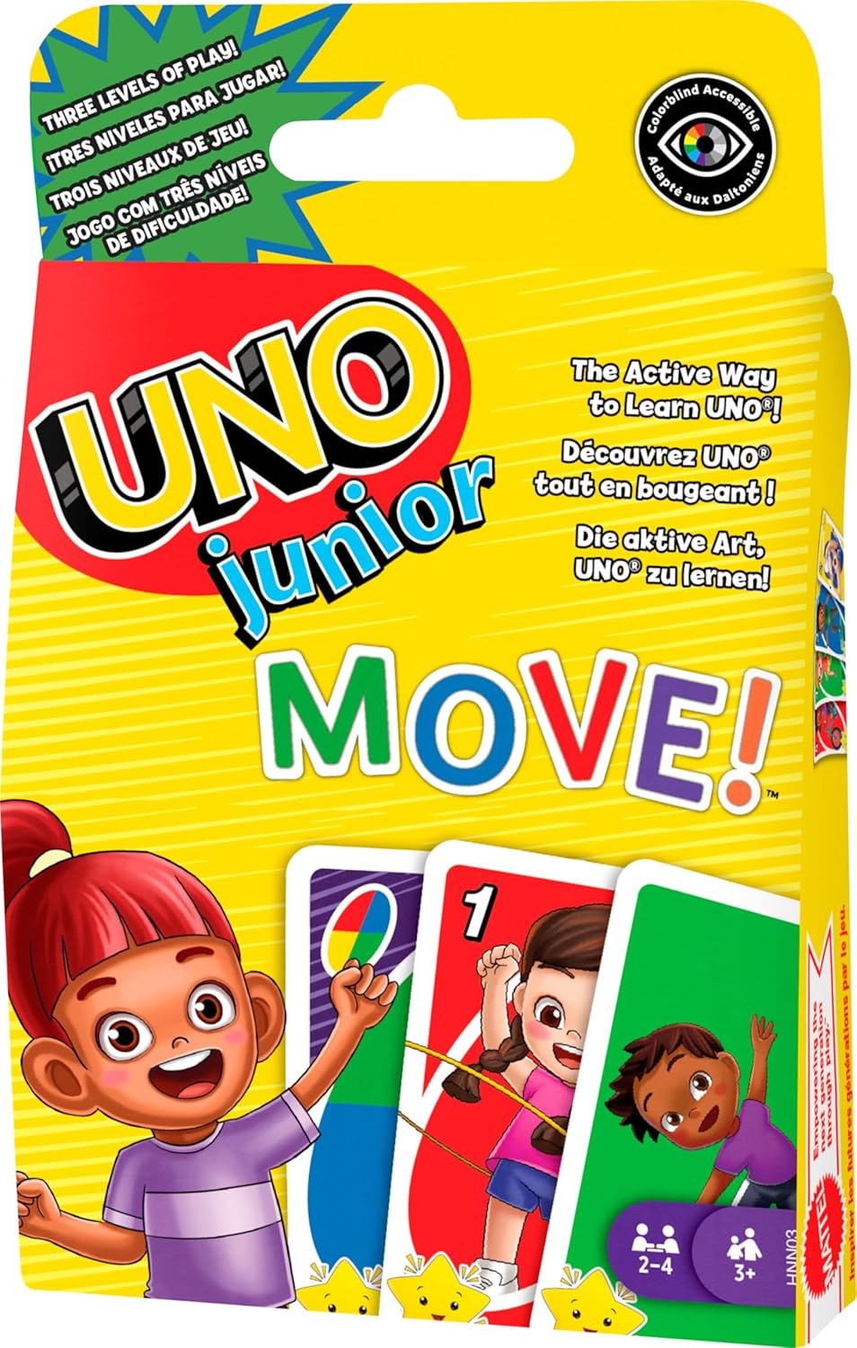MATTEL UNO JUNIOR MOVE CARD GAME