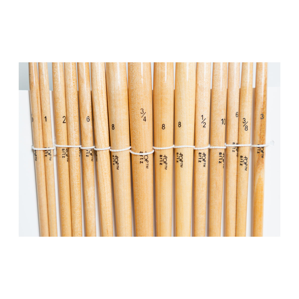 Pop Artz Paint Brush Set - 15 Pieces with Holder (A1000748-2)