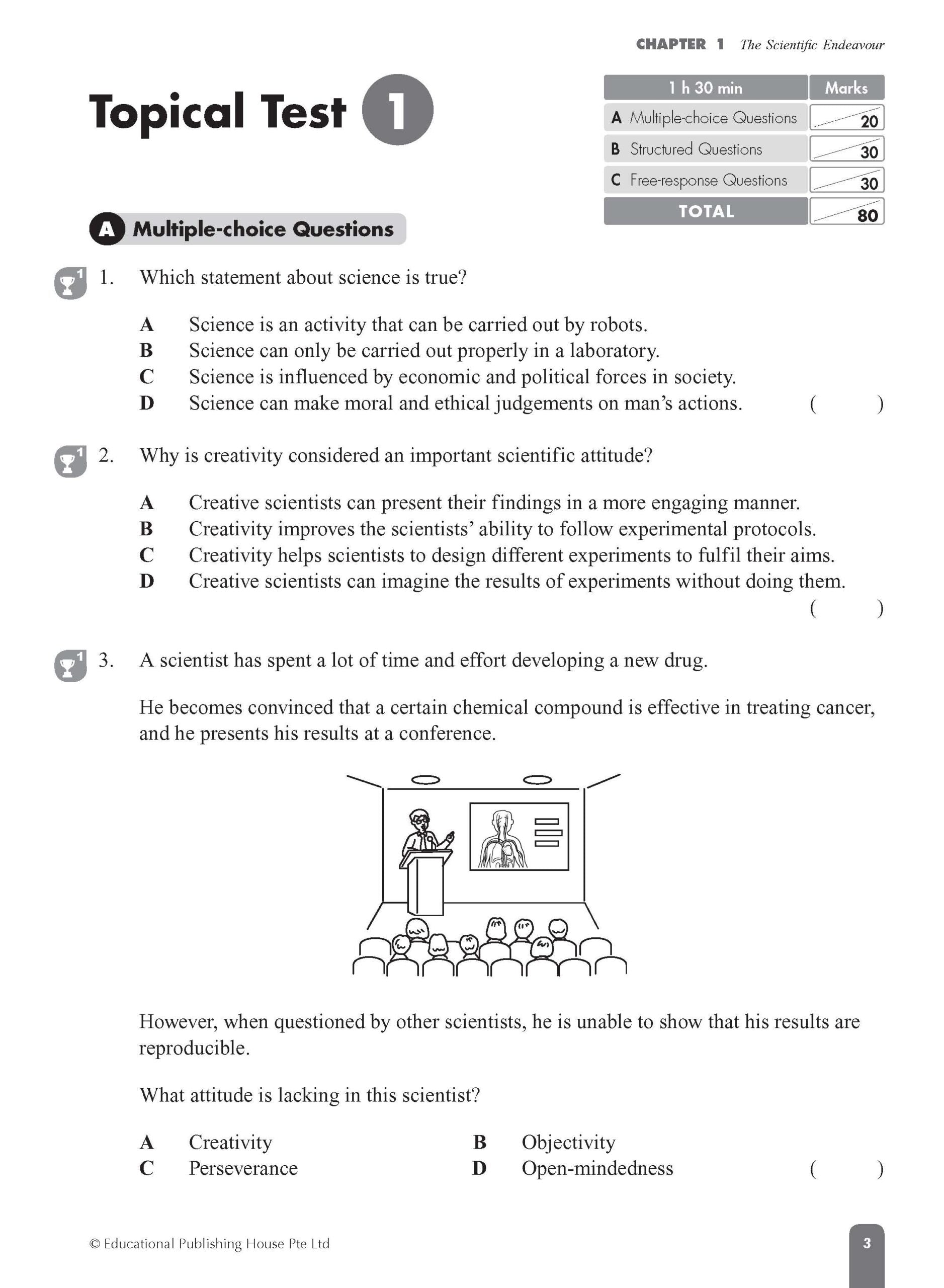 Secondary 1A/ G3 Science Fast Forward Topical Tests