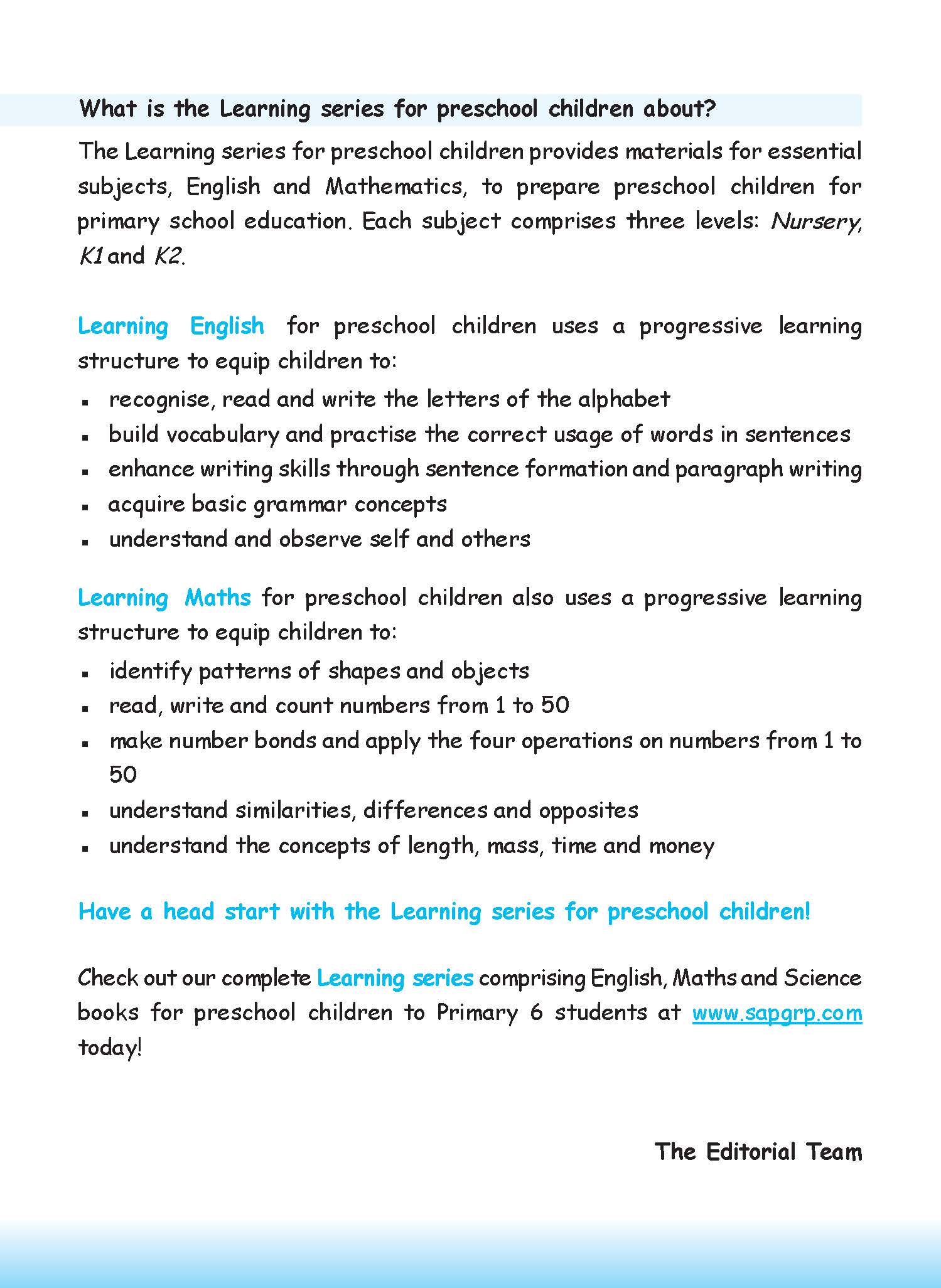 Nursery Learning English - 2nd Edition