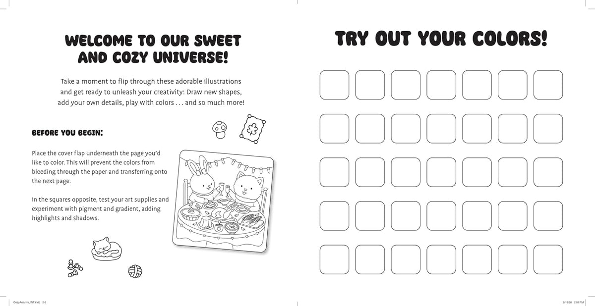 Cozy Autumn (Cute & Cozy Coloring Book)