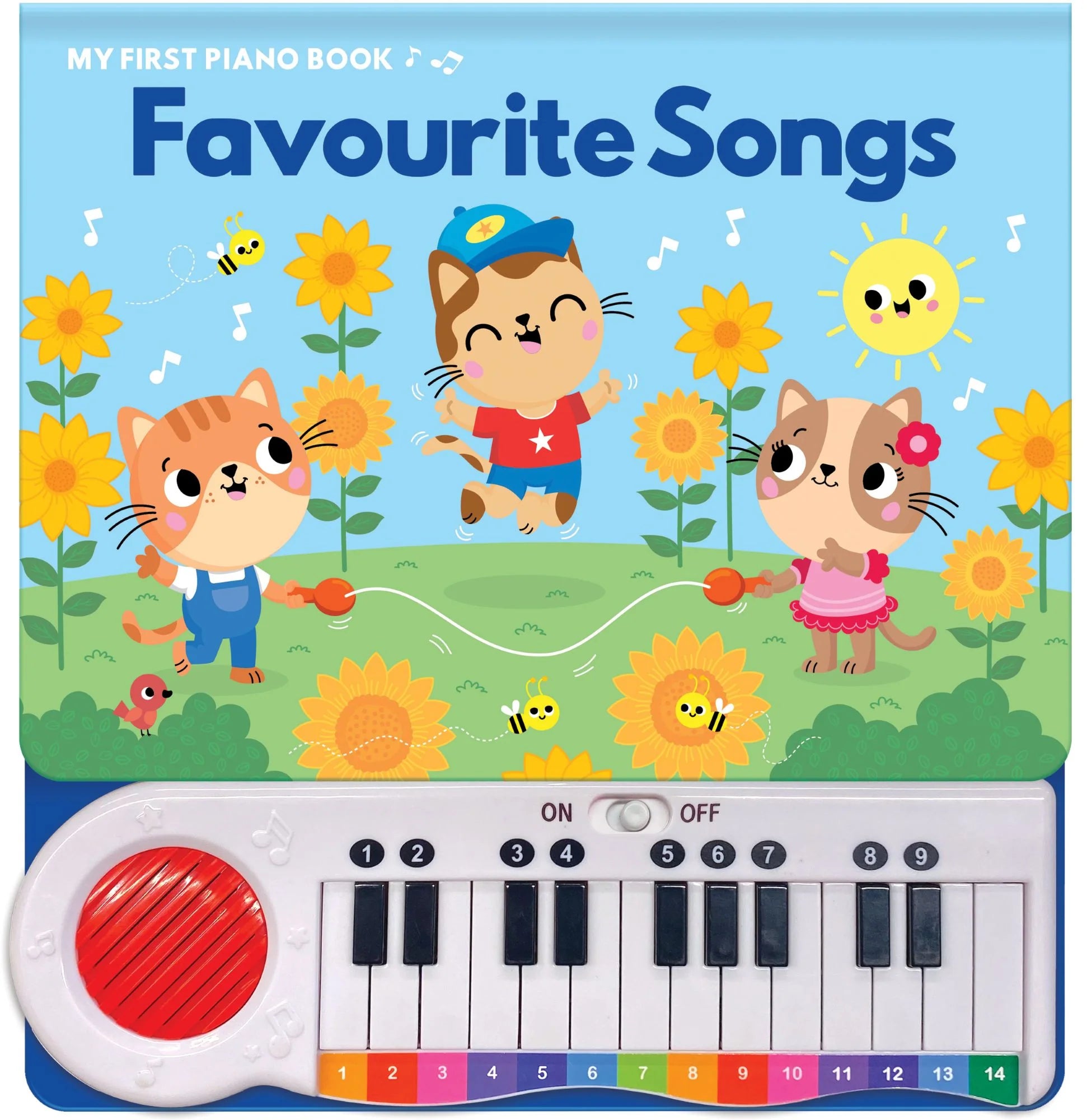 Favourite Songs Piano Book (Hardback With Extended Back Cover To Hold Piano (2 x AAA Batteries inc.)