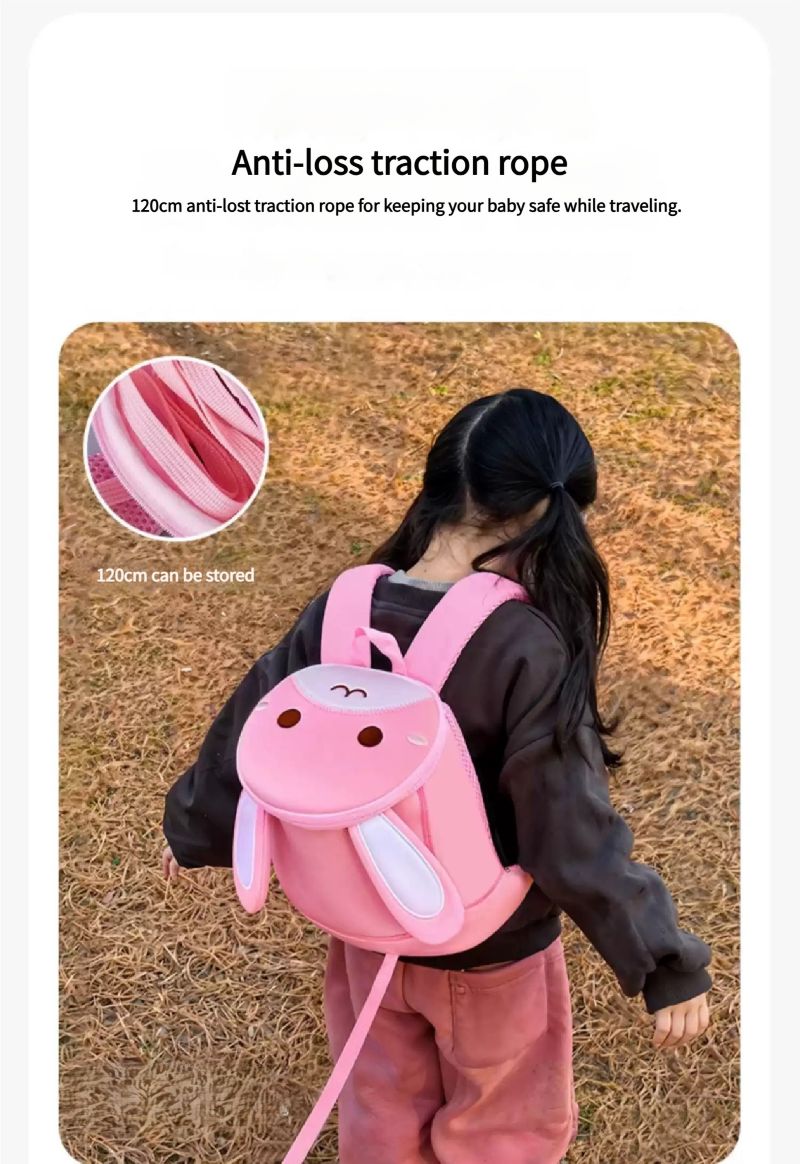 KIDS BACKPACK PINK RABBIT