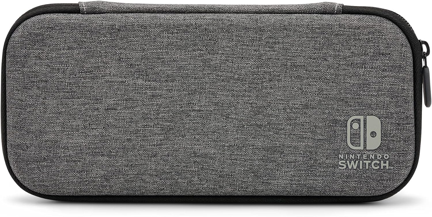 PowerA Slim Case for Nintendo Switch - OLED Model, Nintendo Switch or Nintendo Switch Lite - Charcoal (Officially Licensed)