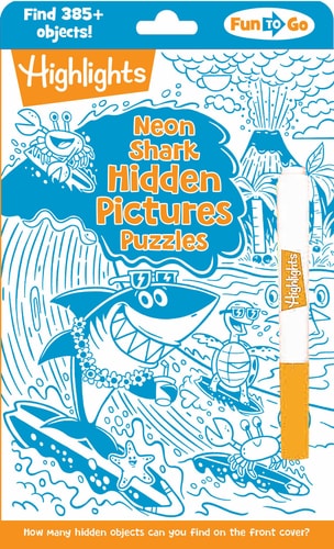 Neon Shark Hidden Pictures Puzzles: Highlights Fun to Go (Paperback)