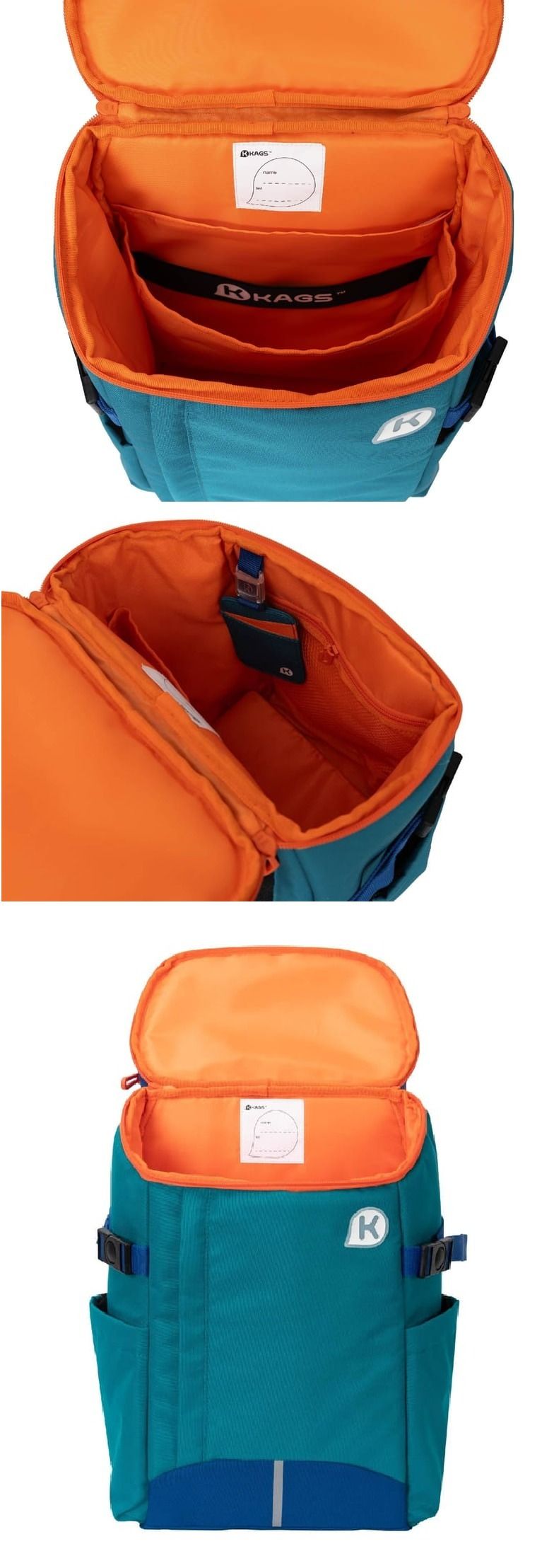 KAGS DUSTIN 2 SERIES ERGONOMIC SCHOOL BACKPACK TEAL