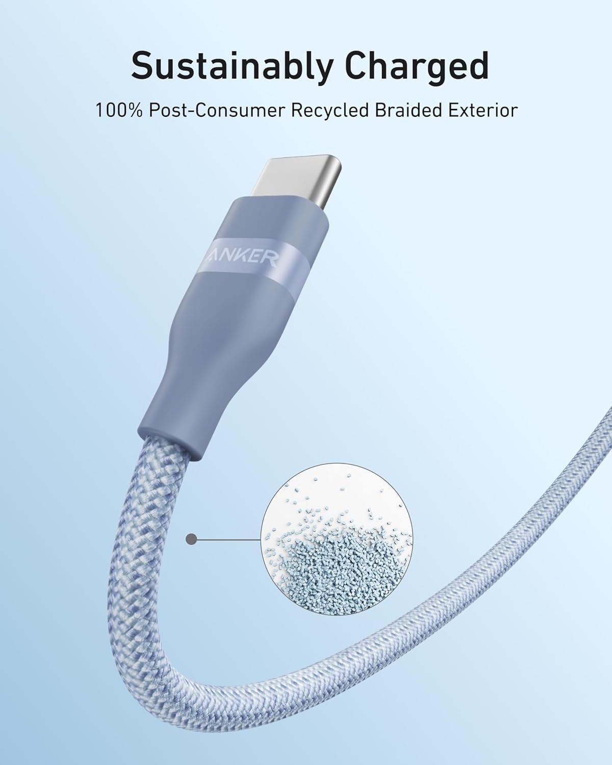 Anker USB-C to USB-C 240W (3ft)  - Blue