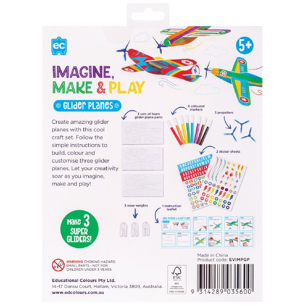 EC IMAGINE, MAKE & PLAY GLIDER PLANES