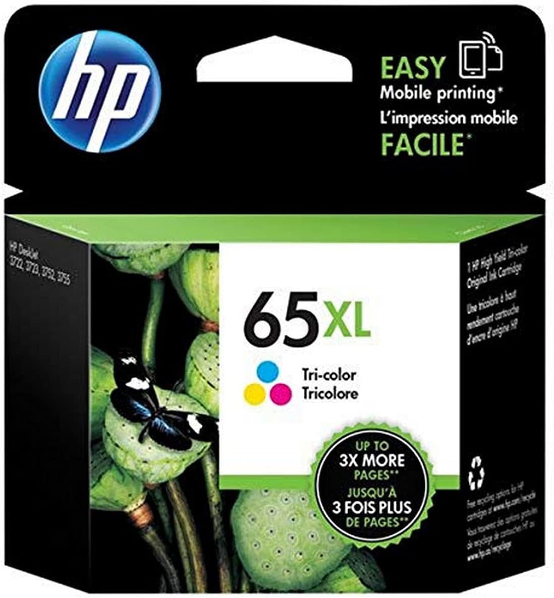HP 65XL Tri-Color Original High Yield Ink Cartridge 