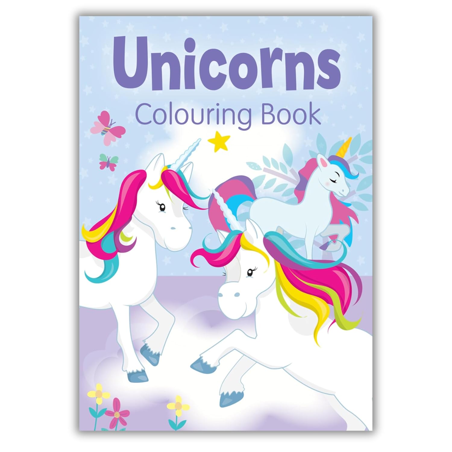 Unicorns Colouring Book (Purple)