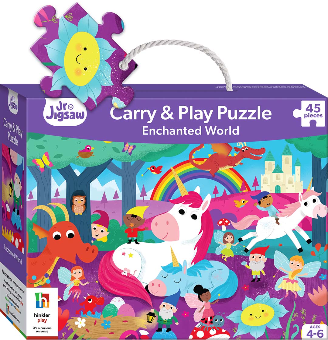 HINKLER JR JIGSAW CARRY AND PLAY PUZZLE ENCHANTED WORLD