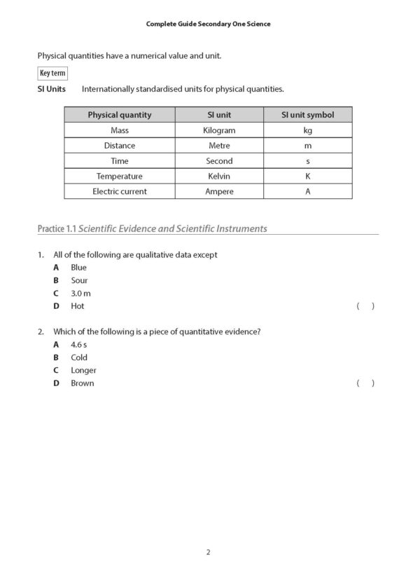 Complete Guide Secondary One Science