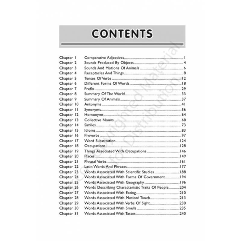 Primary Student's Vocabulary Reference