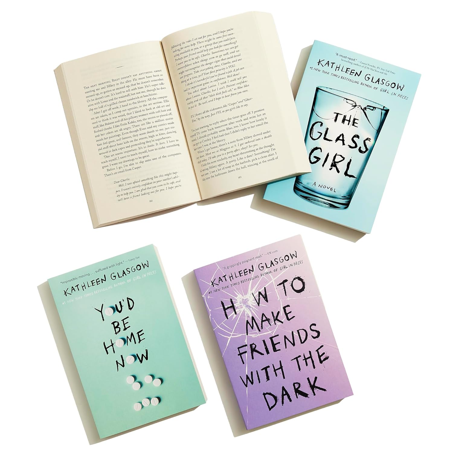 Kathleen Glasgow 4-Book Boxed Set: Girl in Pieces; How to Make Friends with the Dark; You'd Be Home Now; The Glass Girl (Paperback)