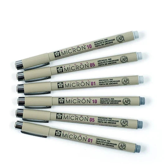 Sakura Pigma Gray Col Draw Set 6pcs