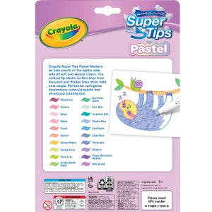 CRAYOLA Super Tips Washable Markers 20'S PASTEL 587516