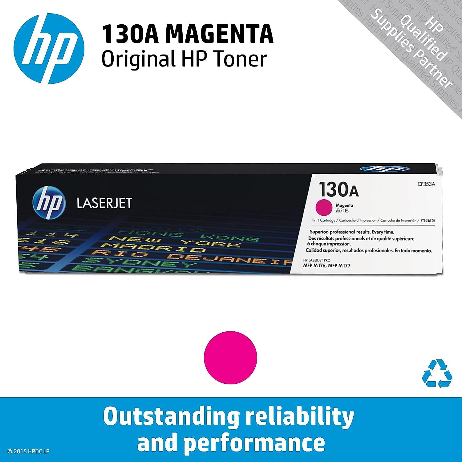 HP CF353A Original LaserJet Toner Cartridge, 130A Magenta