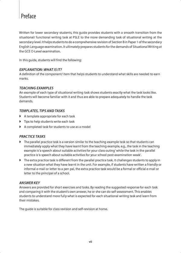 Key Guide Lower Secondary English: Mastering Situational Writing