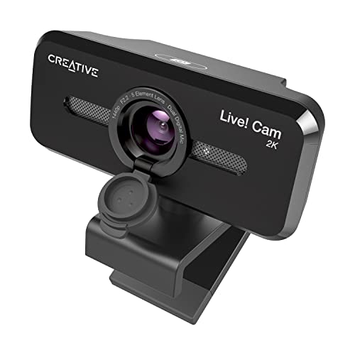 Creative Live! Cam Sync V3 2K QHD Webcam with 4x Digital Zoom - Black