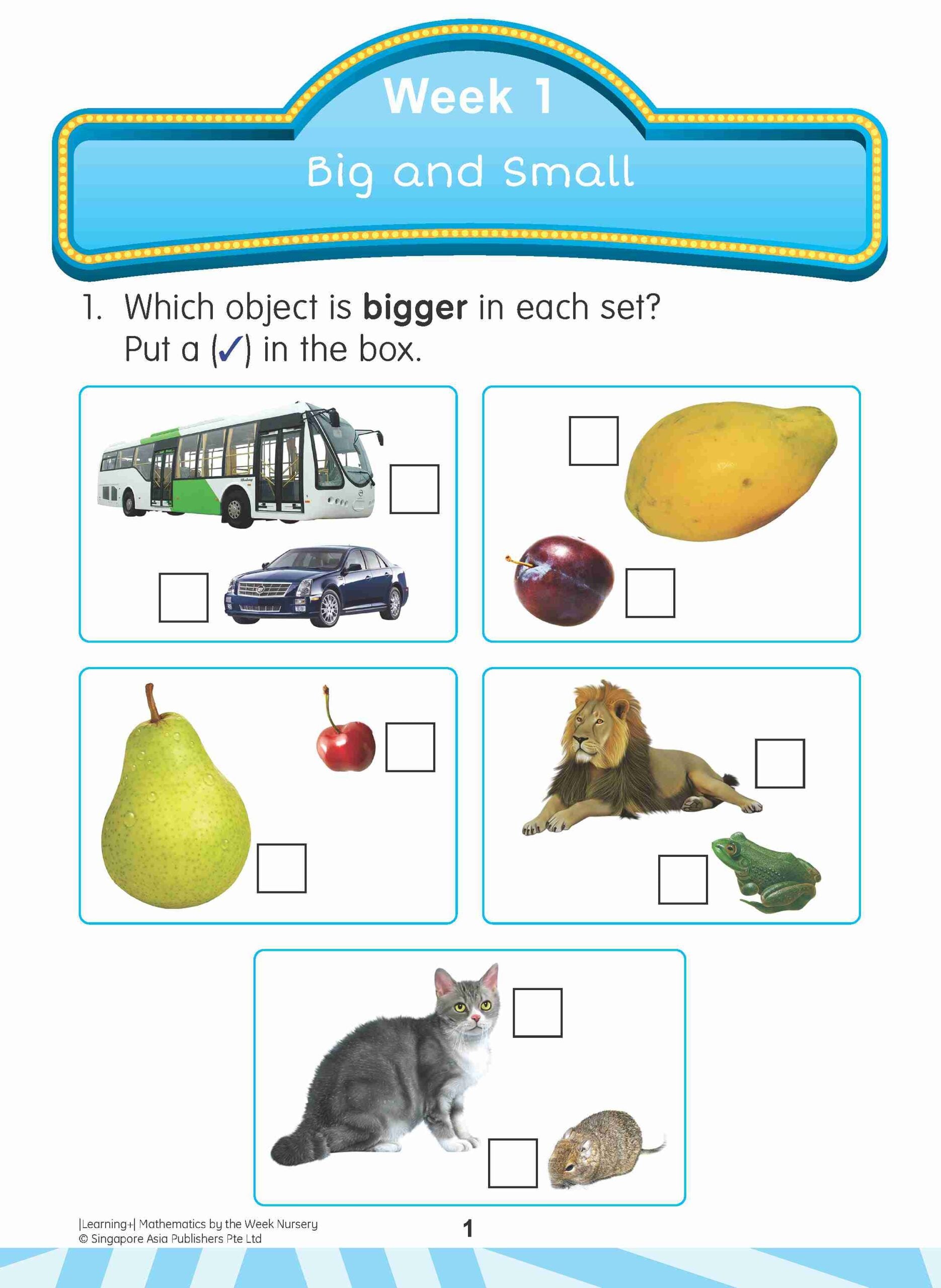 Nursery LEARNING+ MATHEMATICS by the WEEK