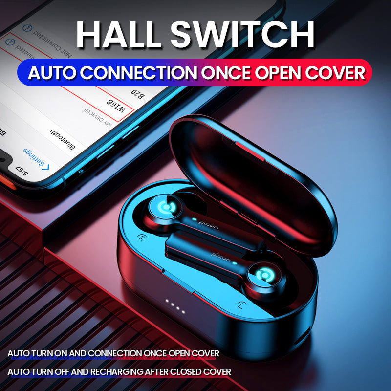 Picun W16B TWS Gaming Wireless Earbuds - Black