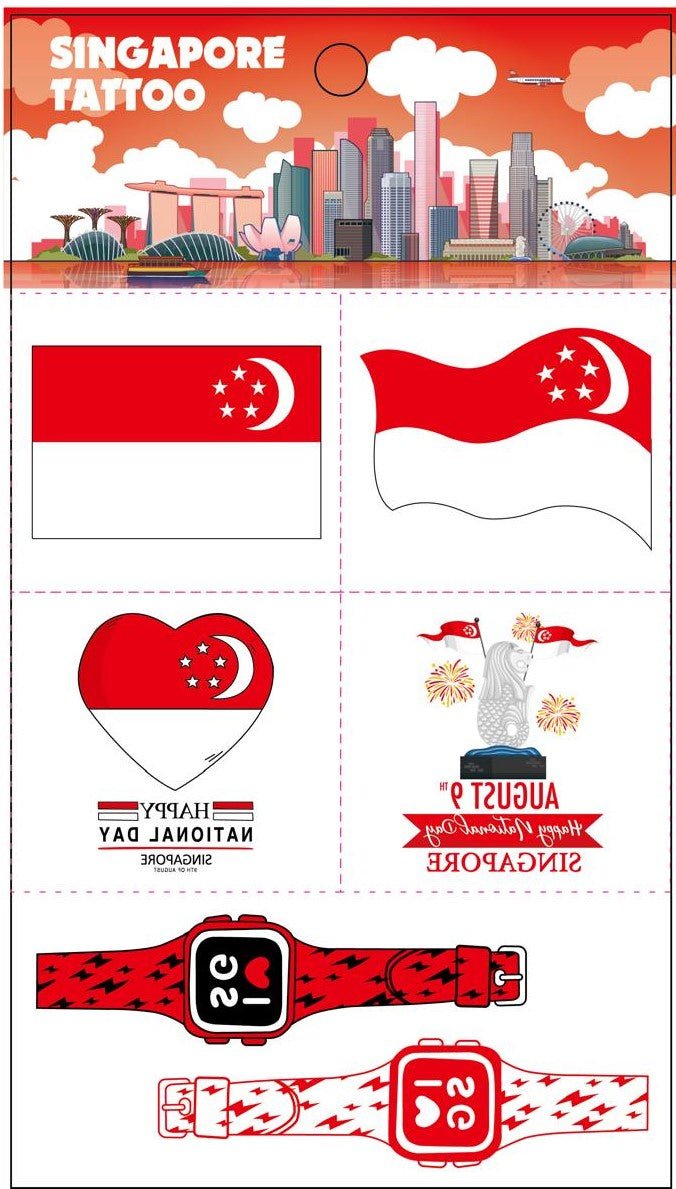 SG Temporary Tattoos (National Day)