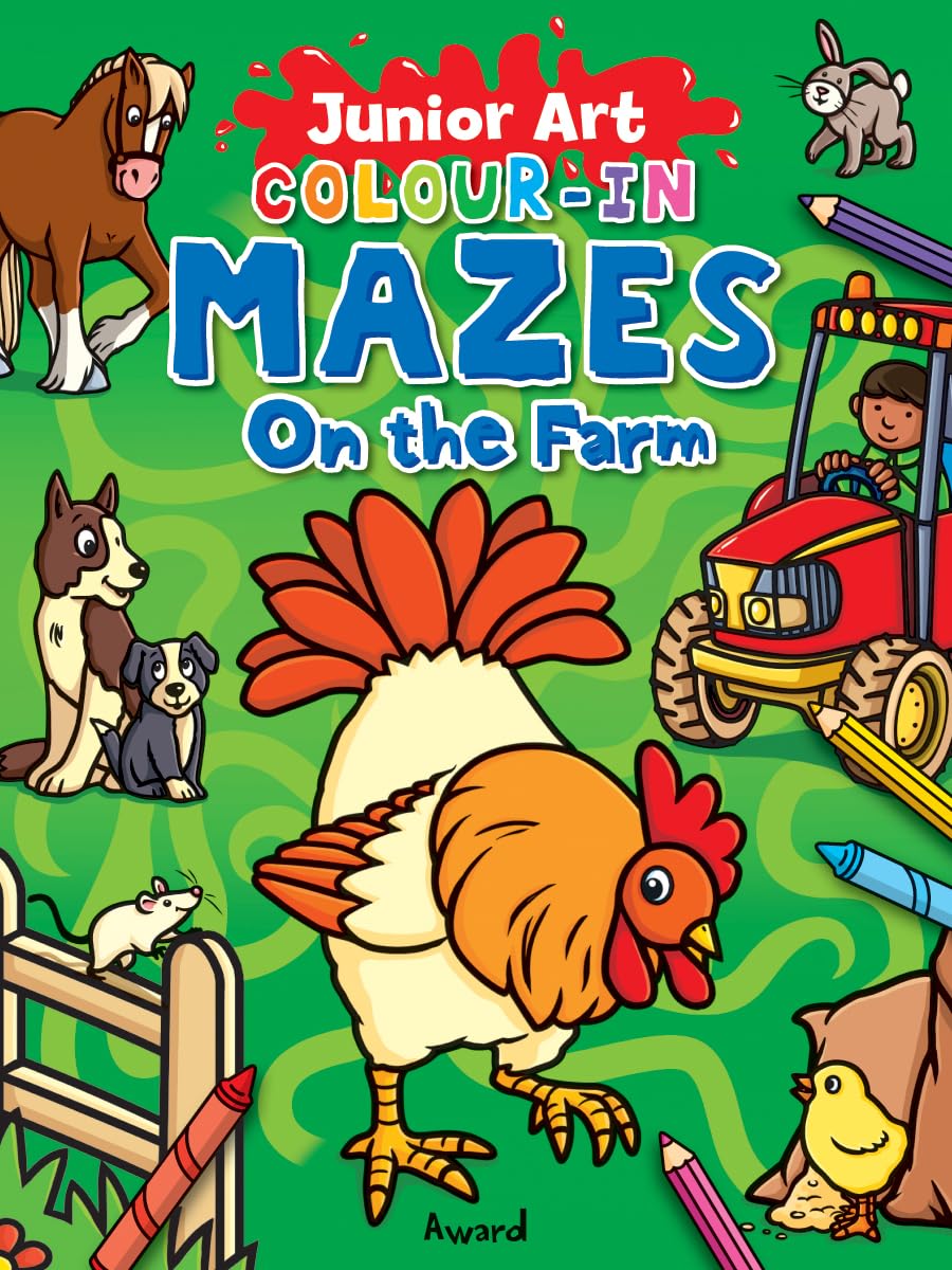 Junior Art Colour-in Mazes on the Farm