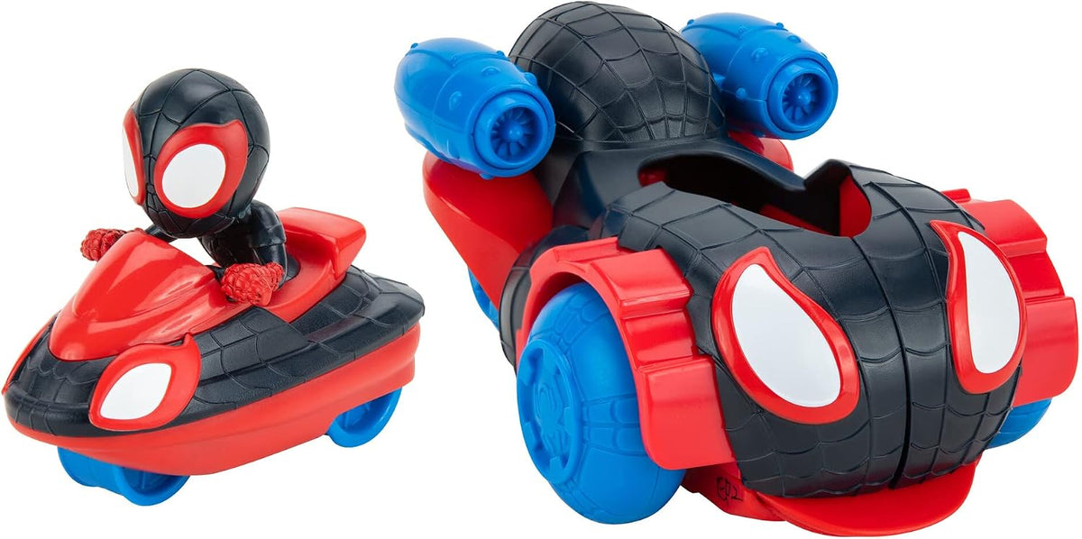 MARVEL SPIDEY AND HIS AMAZING FRIEND SMILES MORALES QUICK SHOT 2IN1 FEATURE VEHICLE
