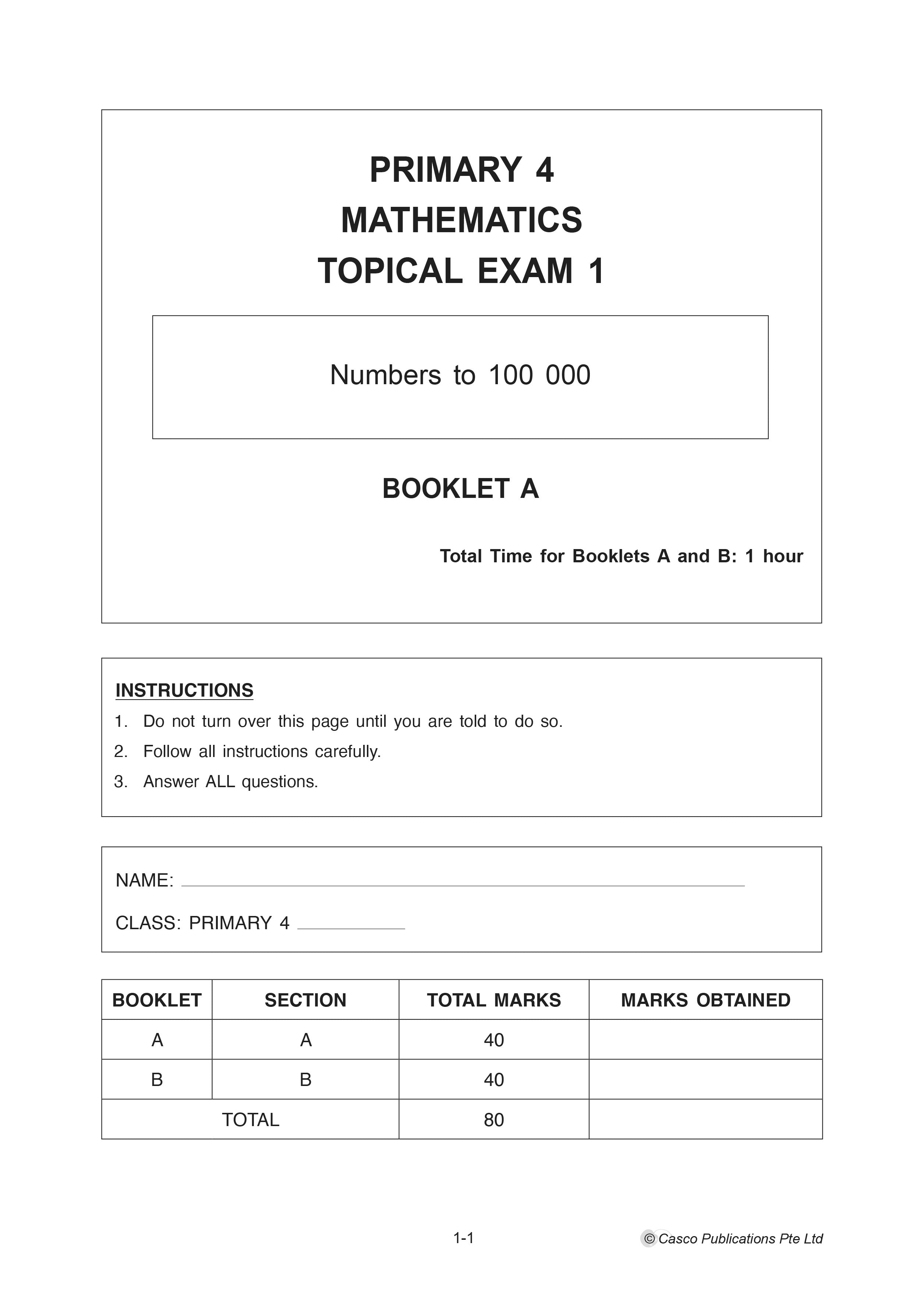 Primary 4 Exam Questions Topical Maths (Pack) - 2nd Edition