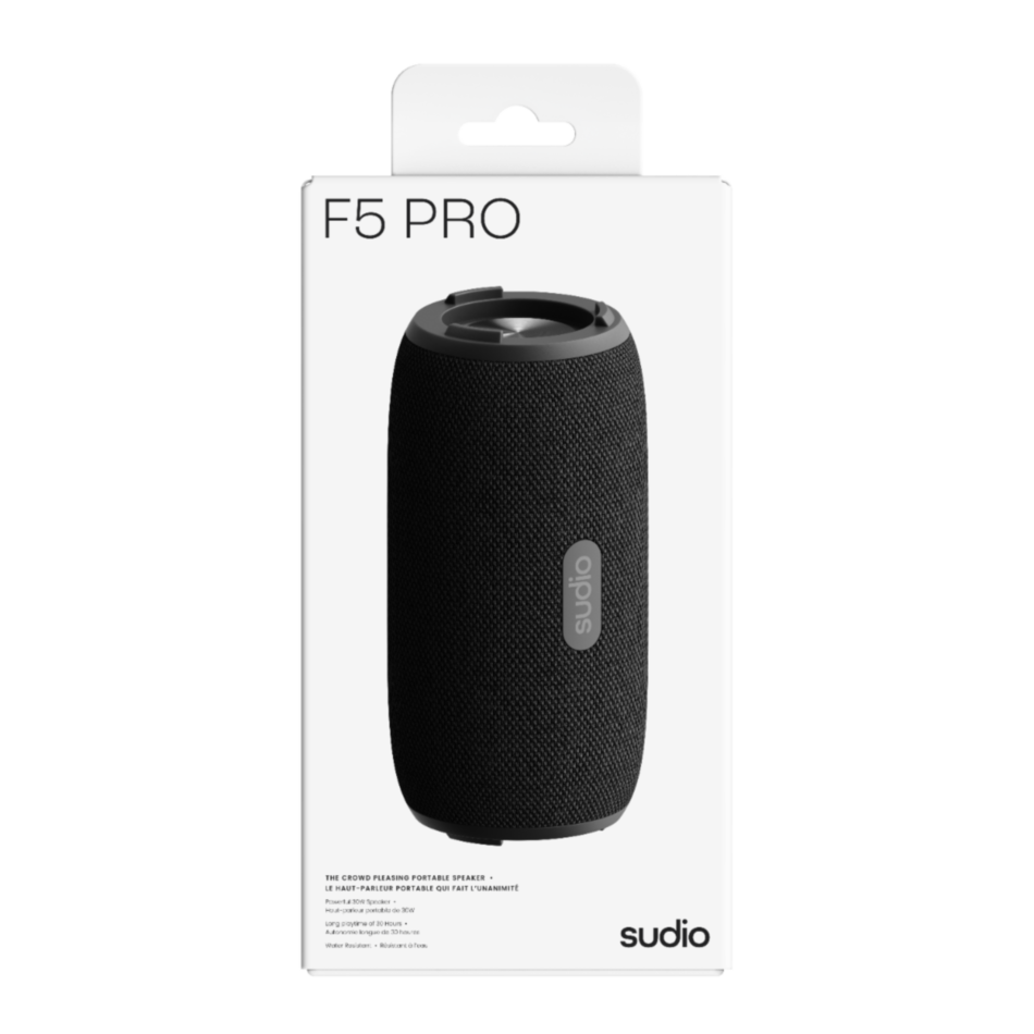 Sudio F5 Pro Portable Bluetooth Speaker – Black