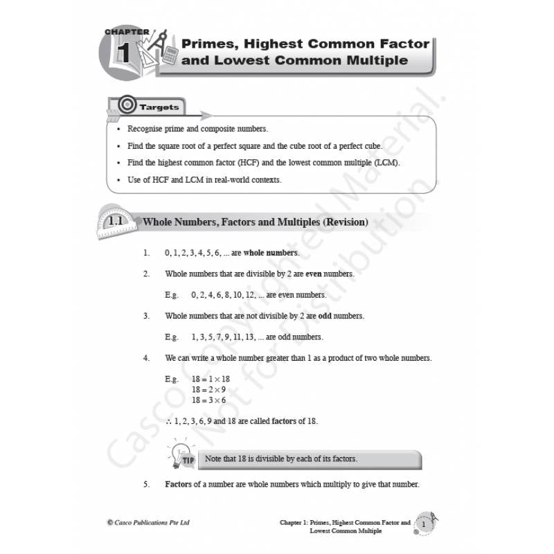 Secondary Mathematics Tutor 1A - Revised Edition 2020
