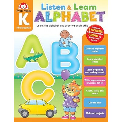 Grade K: Listen and Learn: Alphabet Workbook